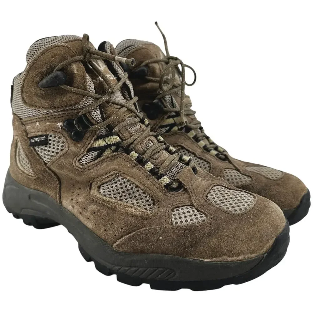 Vasque Breeze Youth Hiking Boots Lace Up Waterproof Leather Outdoor Tan 5M